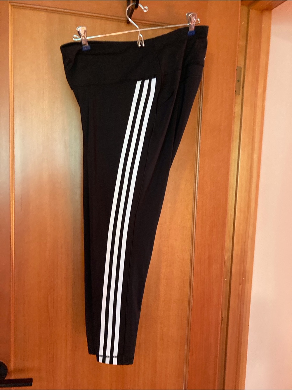 adidas Black Performance Leggings with Logo Waistband